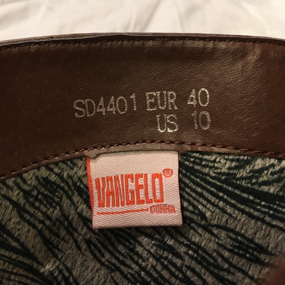 VANGELO Heeled Knee High Dress Boots Brown - Picture 10 of 16